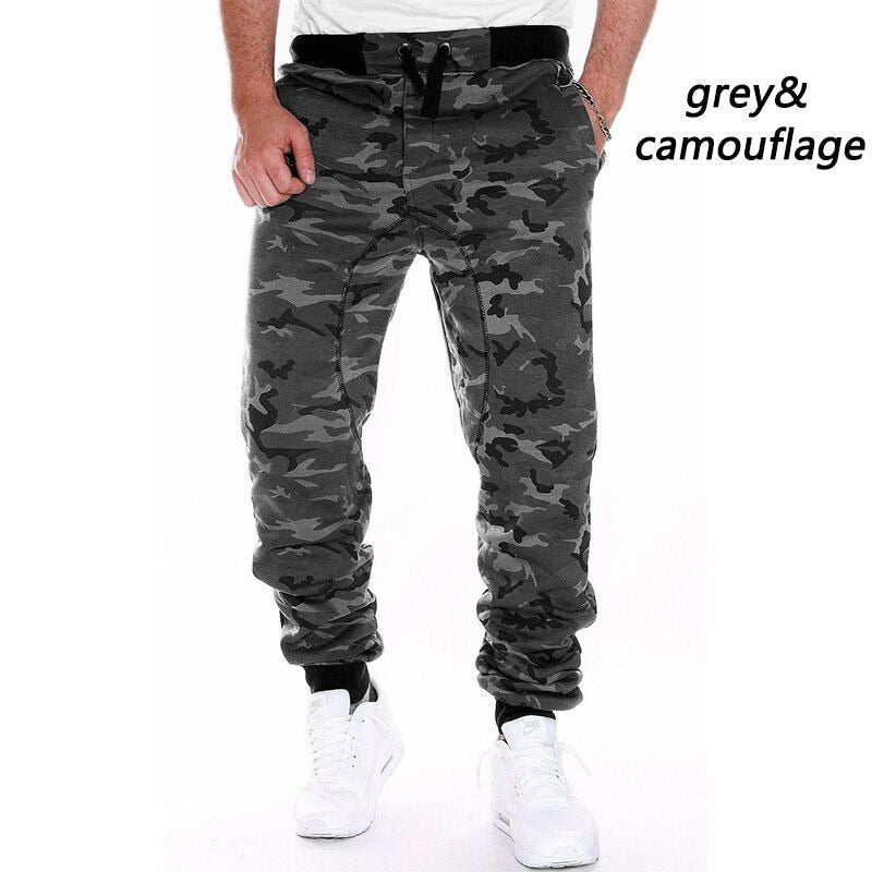 Sweatpants Men Camouflage Elasticity Military Cargo Pants Drawstring Multi