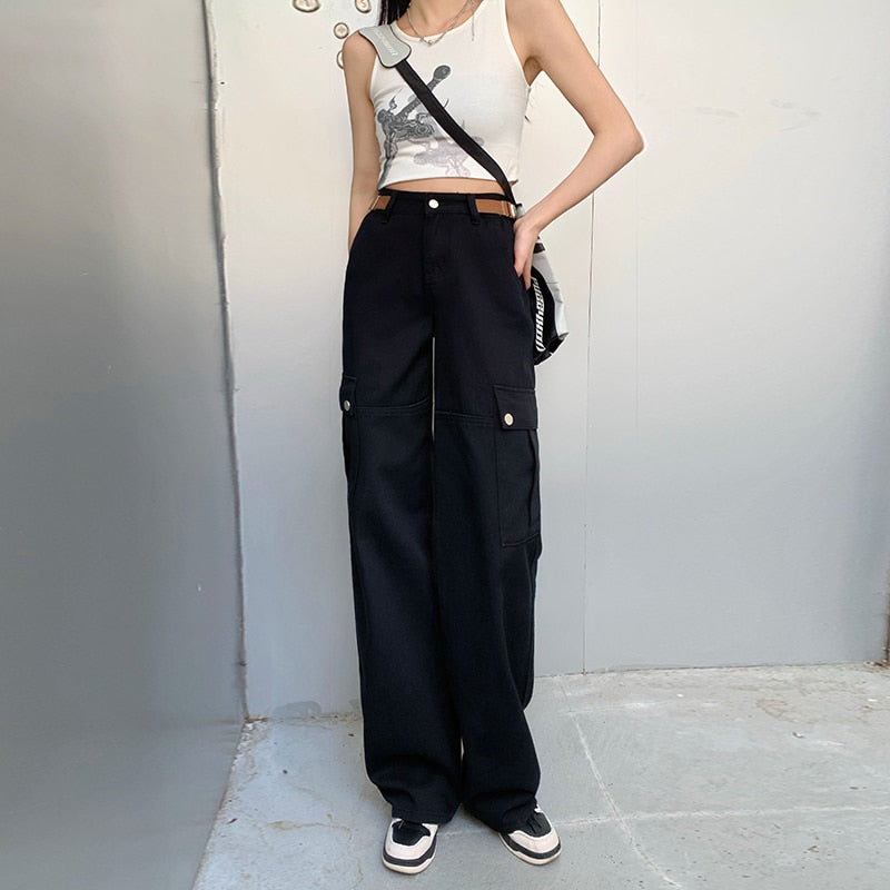 European American Green Jeans Fashion Elegant Solid Pants