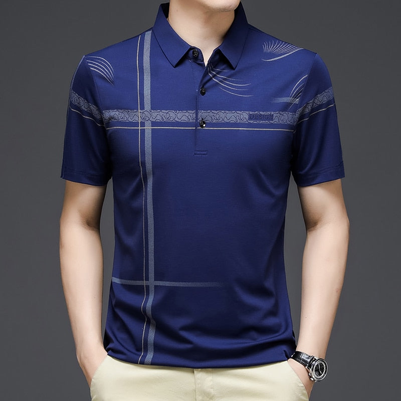 Korean Fashion T Shirts Men Summer Thin Breath Short Sleeve T-shirt