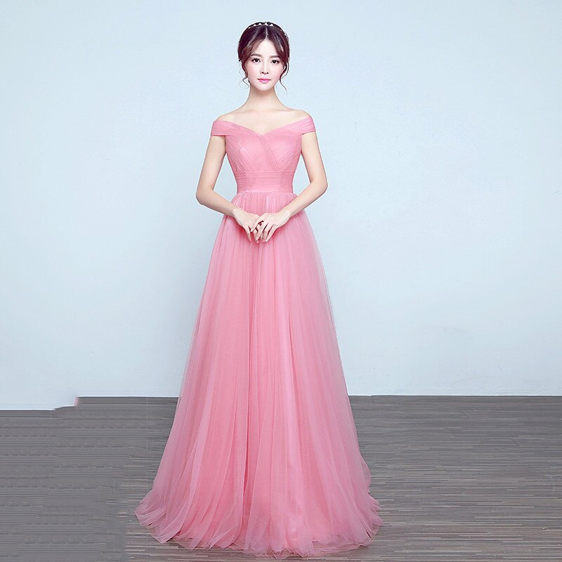 Evening wear Dresses: Prom Dress Women Elegant Wedding Party Dresses Off Shoulder