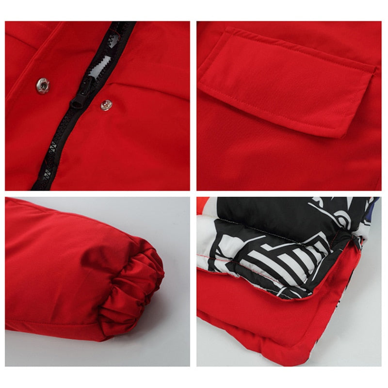 Two-sided Children Outwear Boy Hooded Waterproof Children Jacket Coat