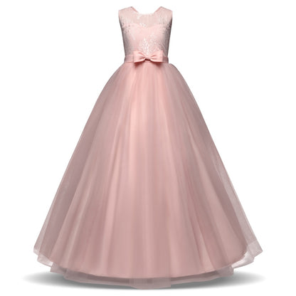 Teen Girl Evening Party Long Dress 5-14Y Girl Formal School Ceremony Outfit