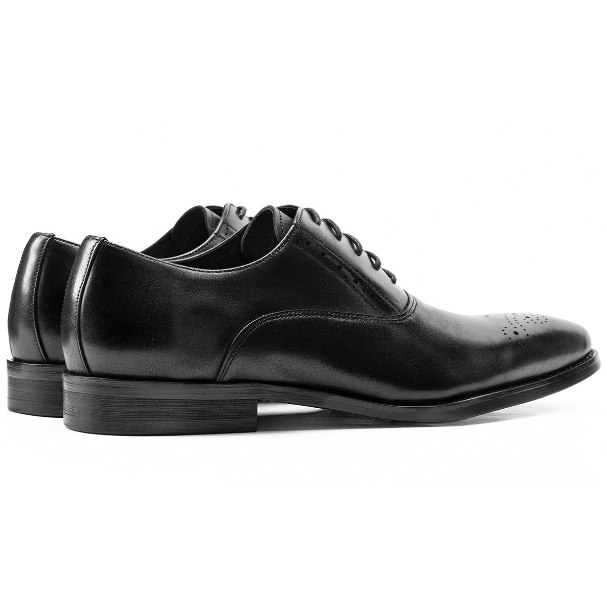 Oxfords Shoes Luxury Men Genuine Leather Office Business Wedding Black Red Wine Formal Shoe