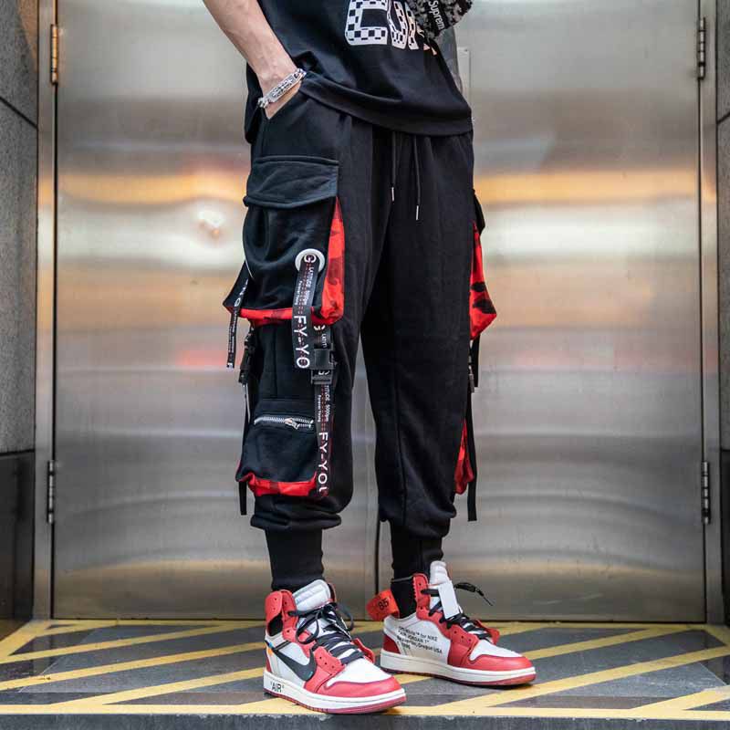 Fashion Men Cargo Pants y2k Techwear Streetwear Harajuku High street