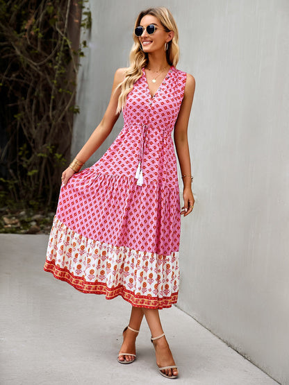 Jastie Women Summer Dress Floral Print Maxi Dresses Bohemian Hippie Beach Long