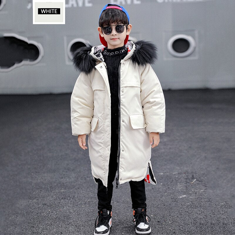 Two-sided Children Outwear Boy Hooded Waterproof Children Jacket Coat