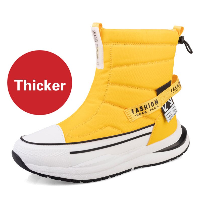 Thick Couple Snow Boots Plus Velvet Warm Side Zipper Outdoor