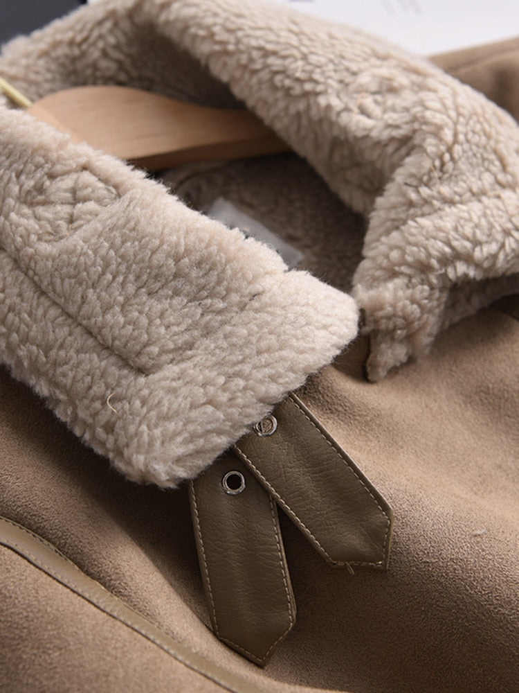 Winter Women Thick Warm Jacket Short Motorcycle Coats