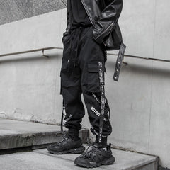 Black Cargo Pants Men Joggers Cargo Trousers for Men Jogging Japanese