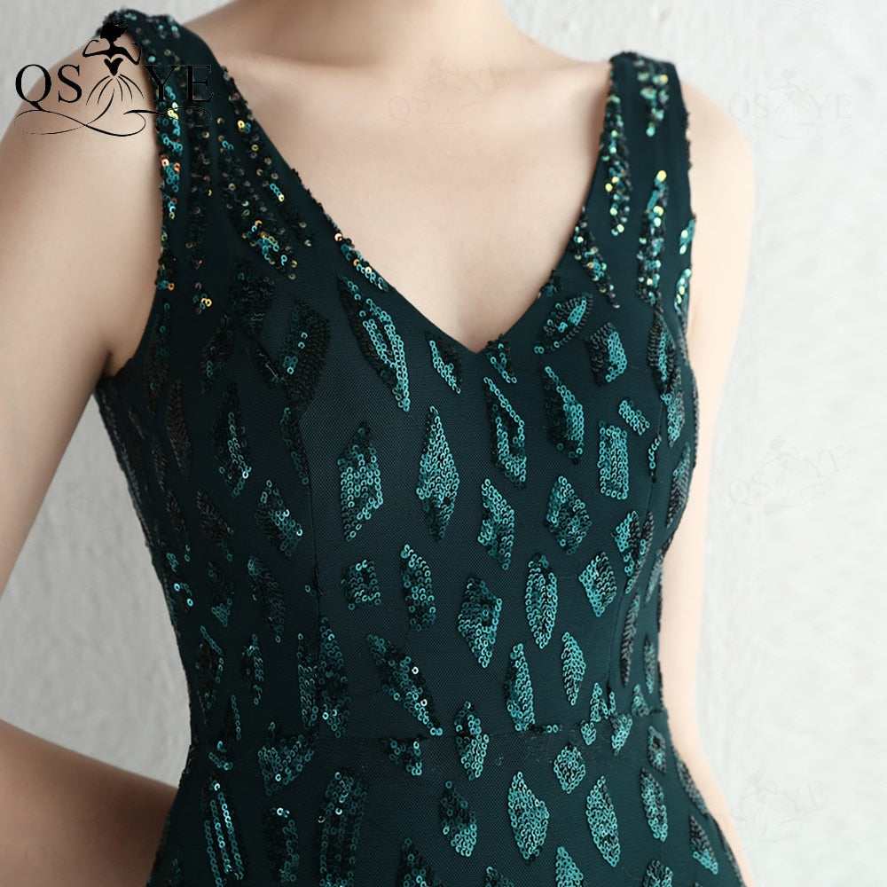 Homecoming Dresses: Prom Dresses Unique Pattern Sequin Lace Evening Gown