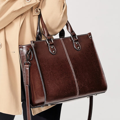 Genuine Leather Women Handbag Shoulder Cross body Tote Bag Shopping Fashion