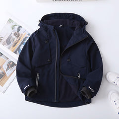 Spring Autumn Children Clothing Kid Clothes Hooded Inner Polar Fleece Boys