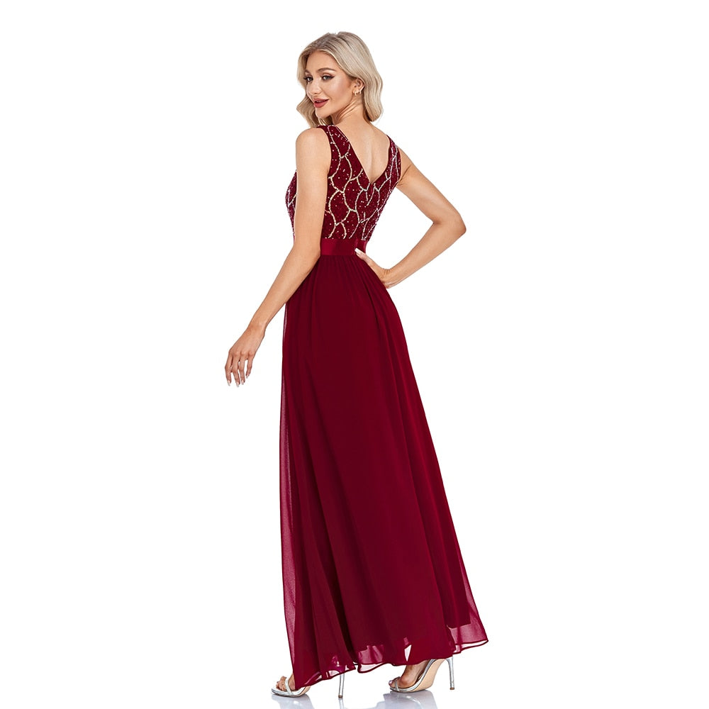 Evening wear Dresses: Womens Sleeveless Formal Occasion Long Dress