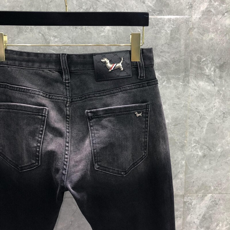 TB THOM Soft Jeans Mid Waist Men&#39;s Denim Streetwear