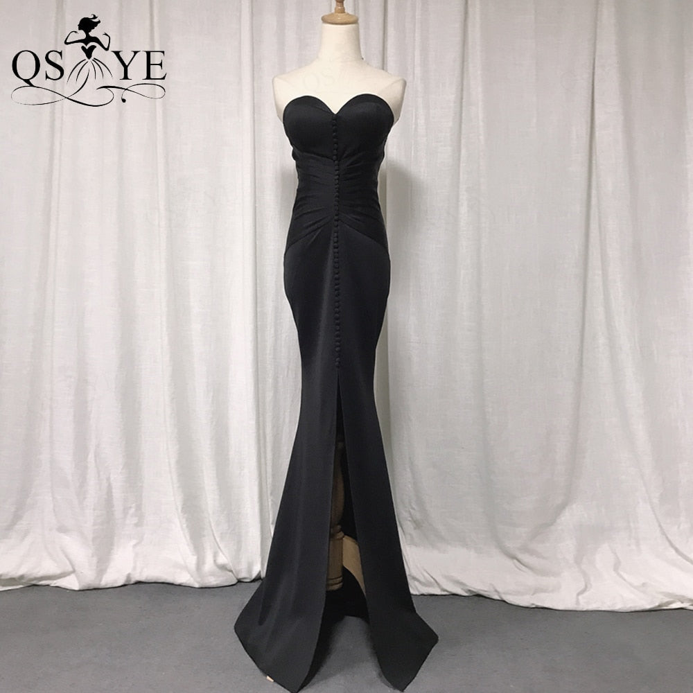 Homecoming Dresses: Long Prom Dress Fitted Elastic Ruched Evening Gown
