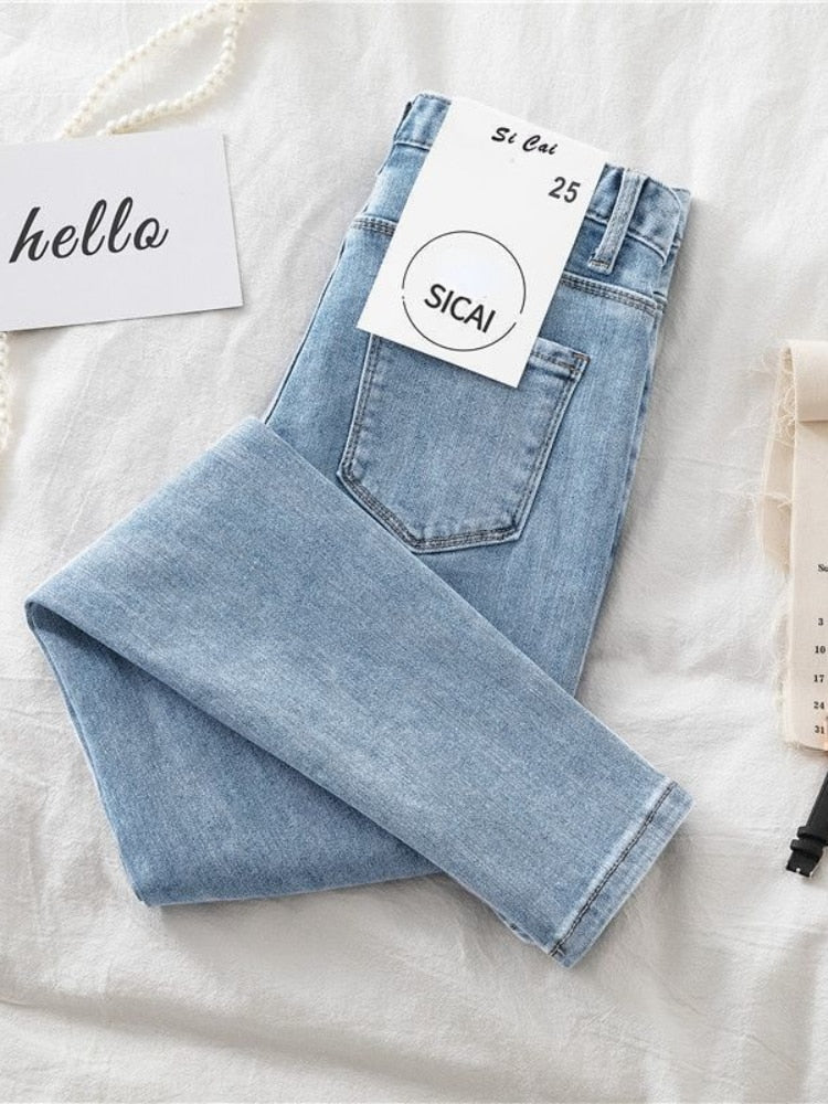 Jeans Women Autumn Slim Skinny Pants Spring Casual Girl Denim