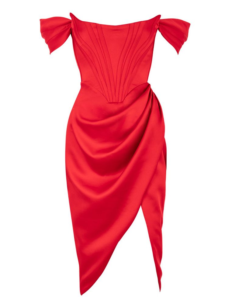 Long Bodycon Dresses Women Off Shoulder White Red White Dress Party Club