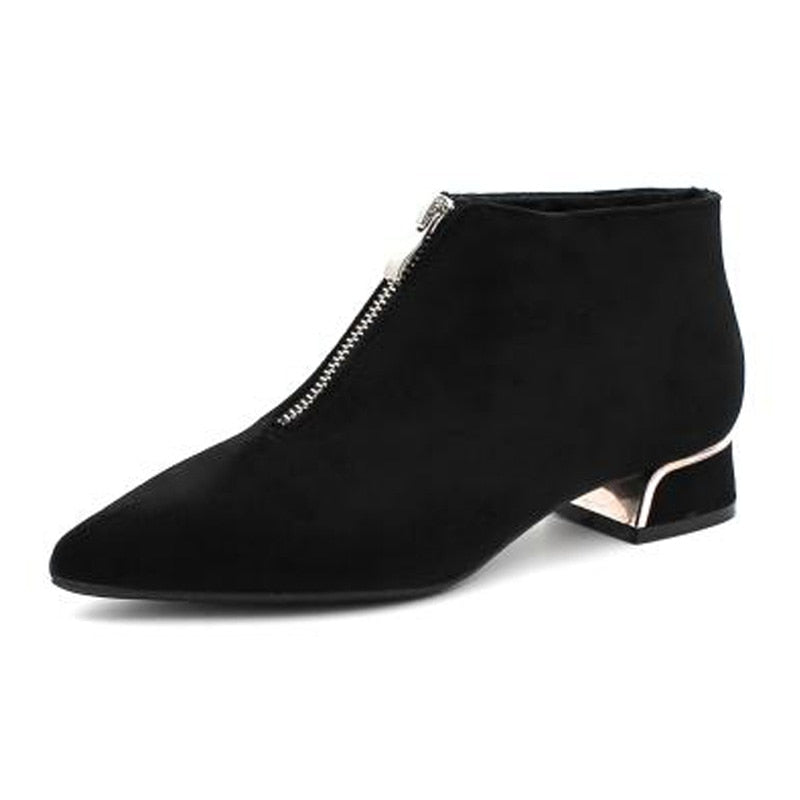 Fashion Boots Women Winter Shoes Pointed toe Women Ankle Boots