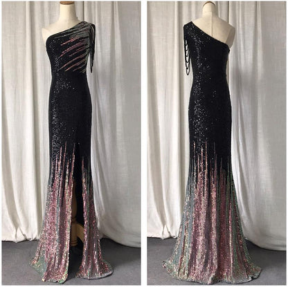 Homecoming Dresses: Prom Dresses Colorful Fade Beading Straps Evening Gown