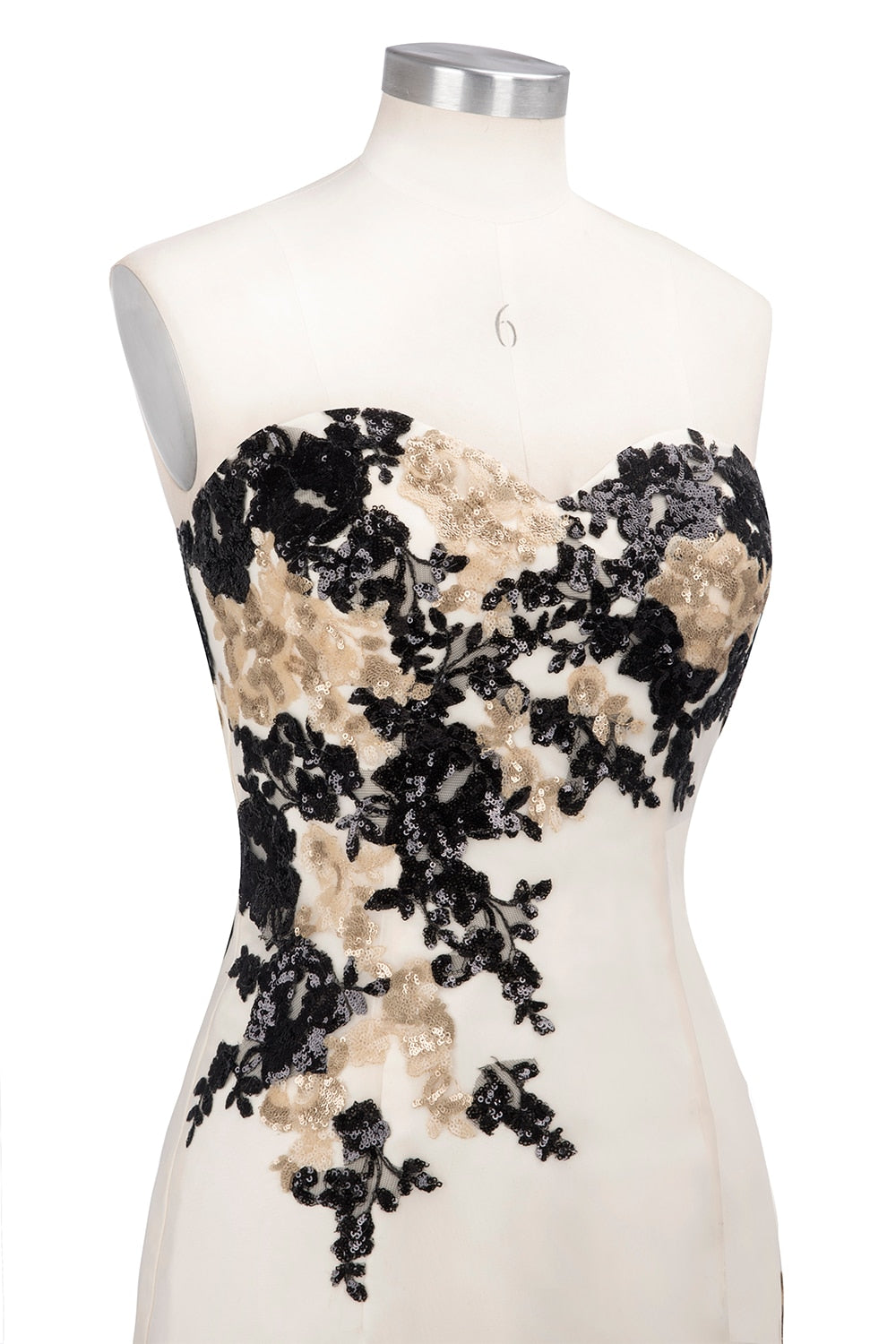 Homecoming Dresses: Prom Dress Flower Embroidery Applies Top Backless Zip