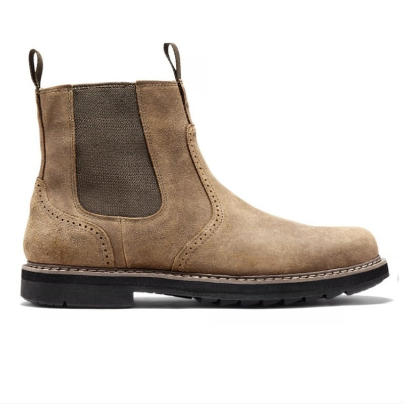 Men Chelsea Boots Handmade Boot Autumn Winter Retro