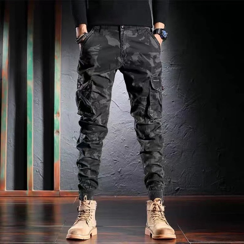 Men Fashion Oversized Camouflage Cargo Pants Outdoor