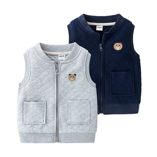 Children Vest Kids Thicken Waistcoat Outerwear Vest For Boys