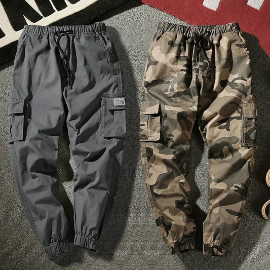 Joggers Cargo Pants Men Harem Pants Multi-Pocket Camouflage Man Cotton