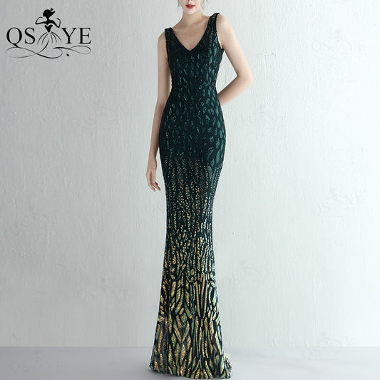 Homecoming Dresses: Prom Dresses Unique Pattern Sequin Lace Evening Gown