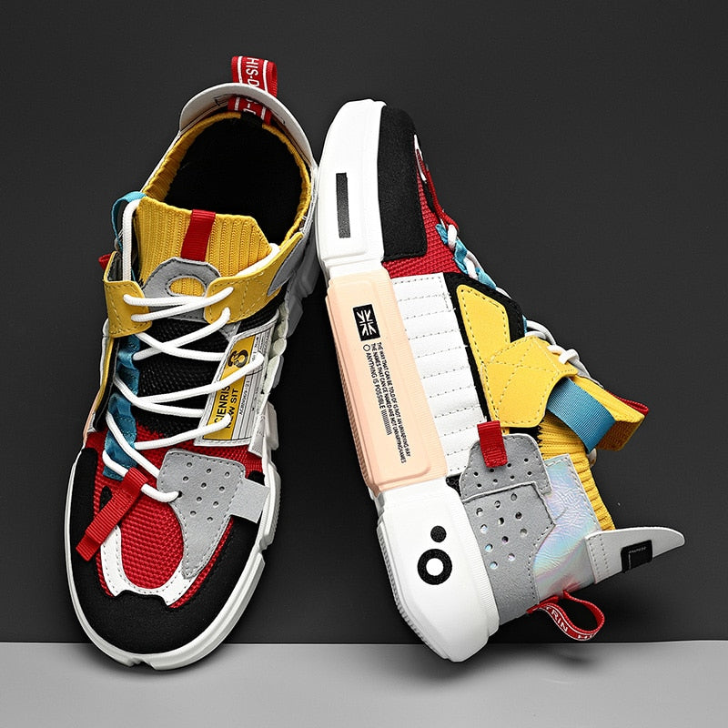 Summer Mixed Colors Sneakers Men Breathable Trendy Male Couple