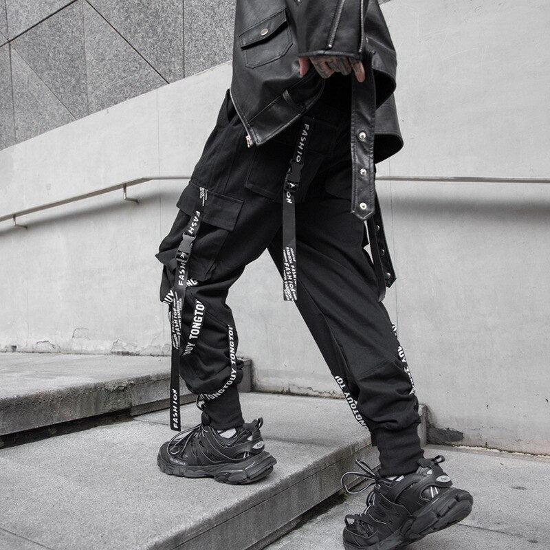 Fashion Men Cargo Pants y2k Techwear Streetwear Harajuku High street