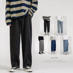 Korean Fashion Men Baggy Jeans Classic Unisex Man Straight