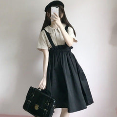 Spring Autumn Women Skirt Casual Sweet A-line Long Skirts Solid