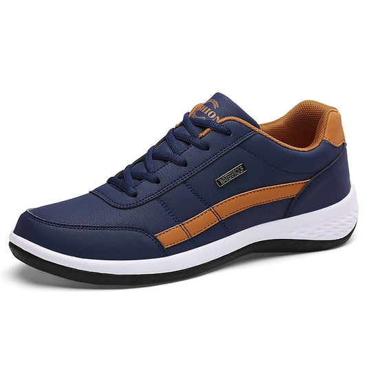 Leather Men Shoes Sneakers Trend Casual Shoe Italian Breathable Leisure Male Sneakers