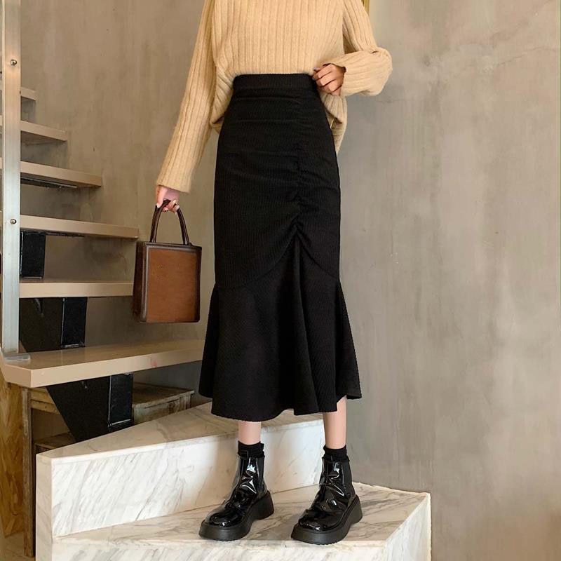 Lucyever Fashion High Waist Midi Skirts for Women Plus Size S-2XL Slim Fit  Hip