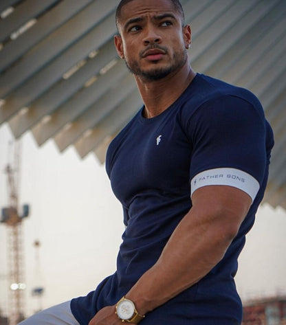 T-shirt Men Short sleeve T-shirt Casual Slim t shirt Male Fitness Bodybuilding