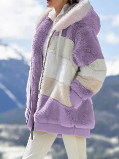 Women Spring and Autumn Oversize Long Teddy Bear Coat Warm Thickening