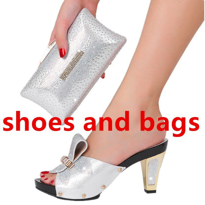 Italian Shoe And Bag Set For Party Ladies Wedges Shoes Summer Styles African