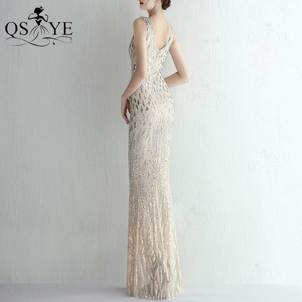 Homecoming Dresses: Prom Dresses Unique Pattern Sequin Lace Evening Gown