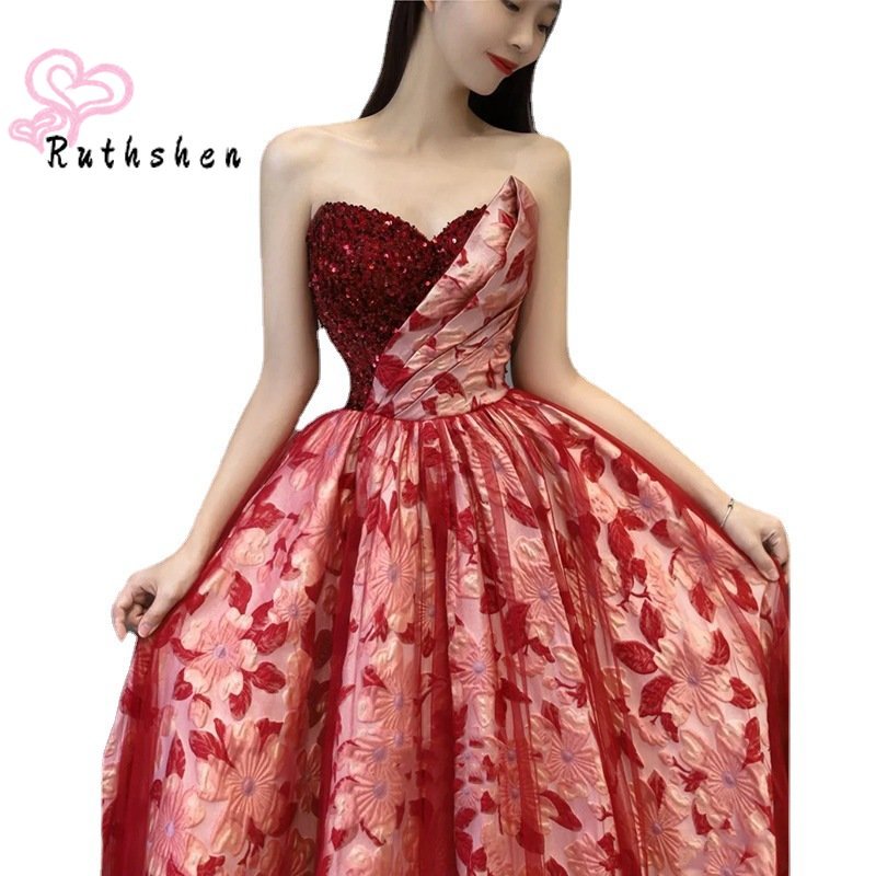 Homecoming Dresses: Evening Dresses Long Off The Shoulder Floral Pattern