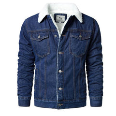 Men Light Blue Denim Jackets Slim Casual Denim Coats Male High Quality