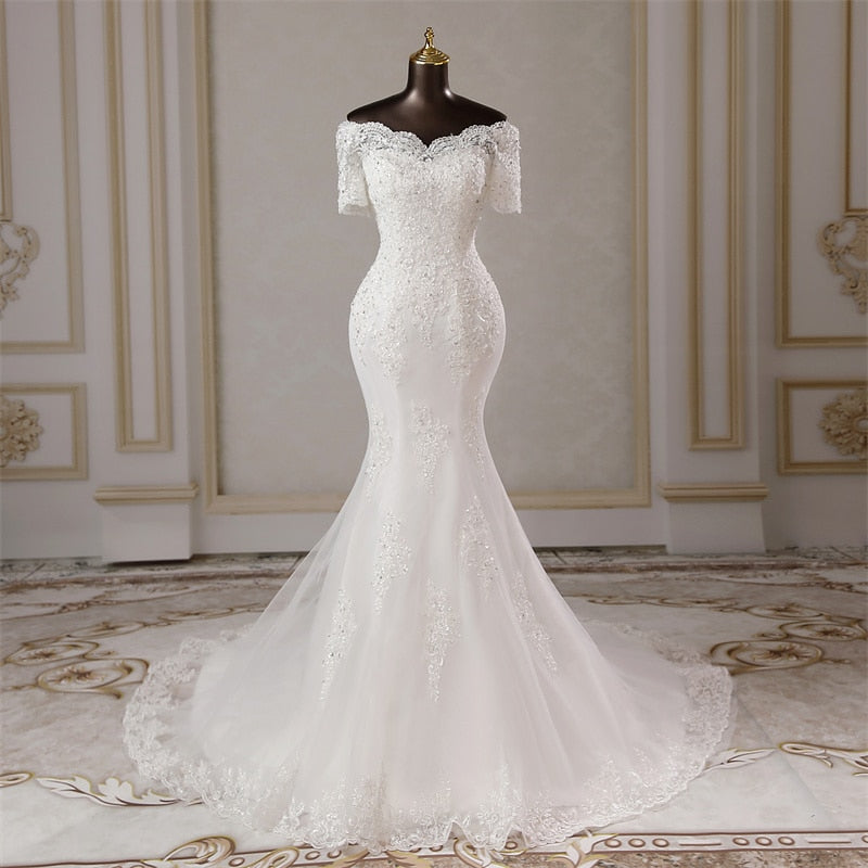 White Bridesmaid Dresses: Wedding dresses for women mermaid dress Party dress