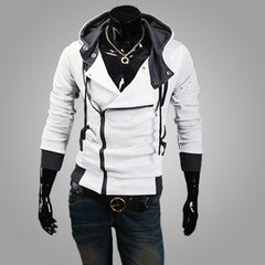 Casual Man Hoodie Sweatshirt Slim Male Zipper Streetwear Cardigan