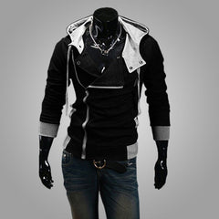 Casual Man Hoodie Sweatshirt Slim Male Zipper Streetwear Cardigan