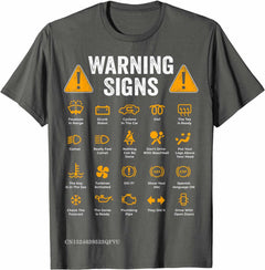 Funny Driving Warning Signs 101 Auto Mechanic Gift Driver T-Shirt Fashion Casual