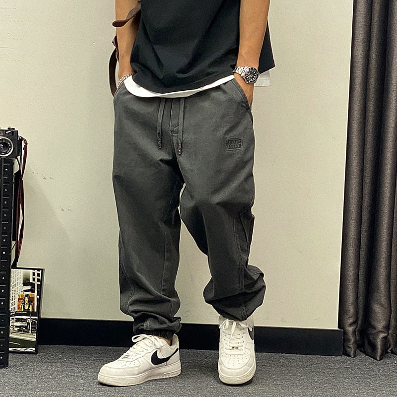 Plus Size Japanese Streetwear Oversize Cargo Pants Men Clothing Harajuku