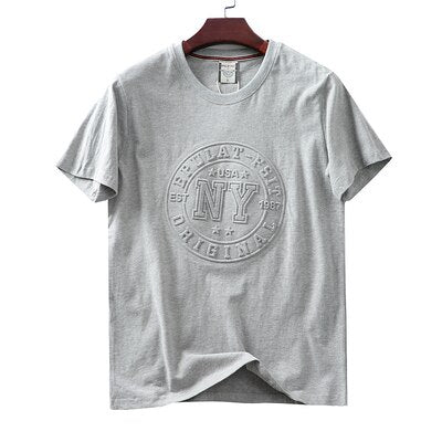 Summer New Short Sleeve O-neck 3D Letter Printed T-shirt Men