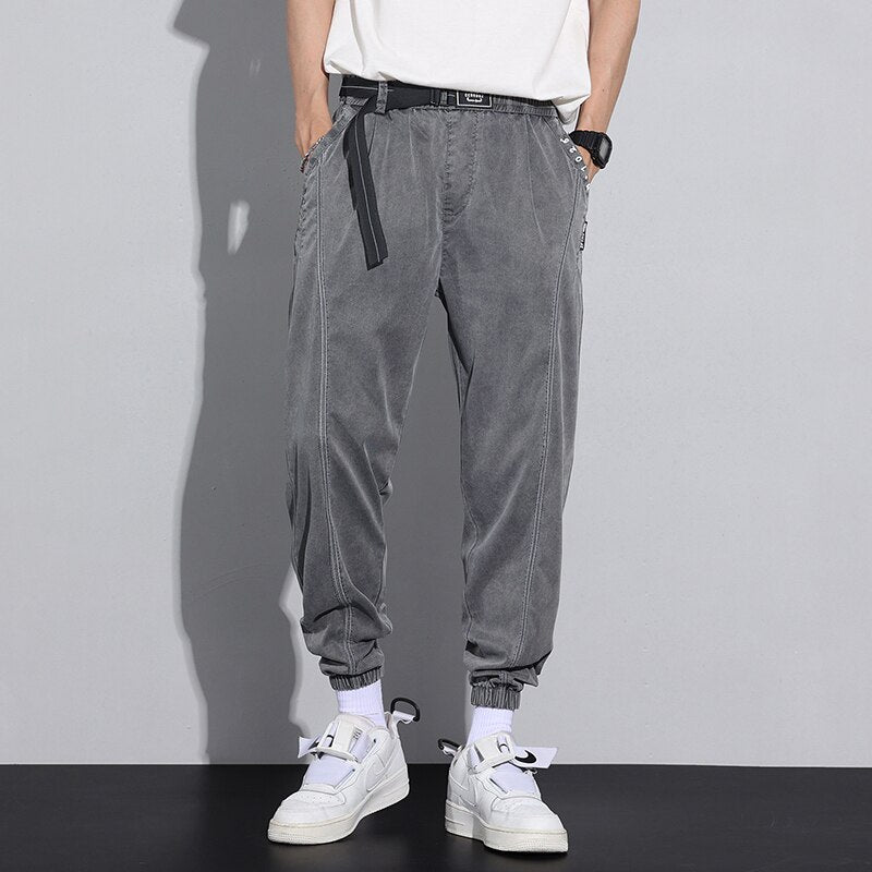 Men Pants Thin Imitate Jeans Summer Trends Hip Hop Cargo Trousers