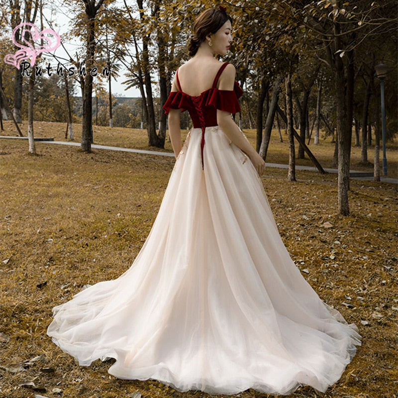 Homecoming Dresses: Evening Dresses Long Luxury Spaghetti Straps