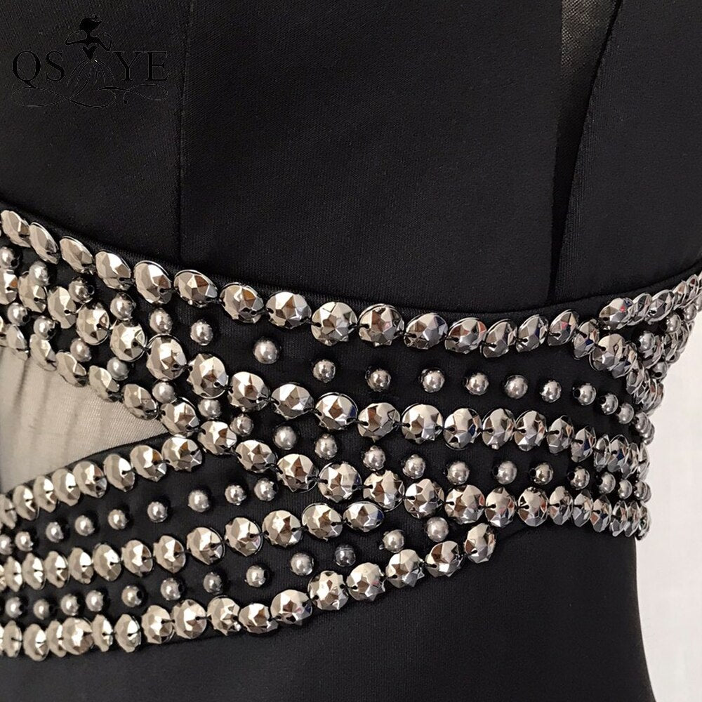 Homecoming Dresses: Prom Dresses Sheath Stretchy Evening Deep V Neck Party Girl